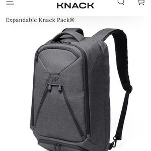 Knack Series I Medium Charcoal Expandable Backpack (Unisex)